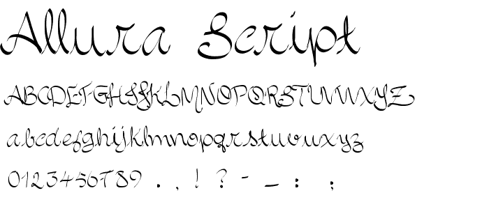 Allura Script font